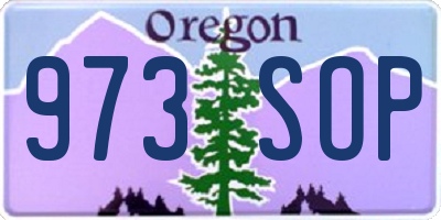 OR license plate 973SOP