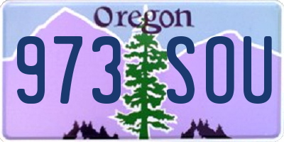 OR license plate 973SOU