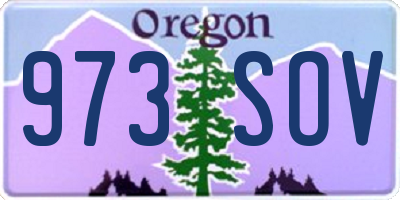 OR license plate 973SOV