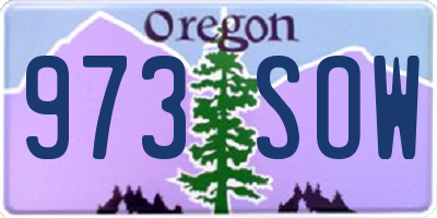 OR license plate 973SOW