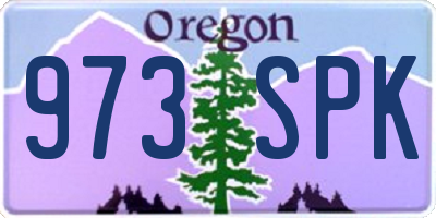 OR license plate 973SPK
