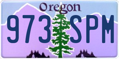 OR license plate 973SPM