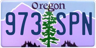 OR license plate 973SPN