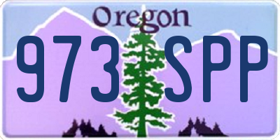OR license plate 973SPP
