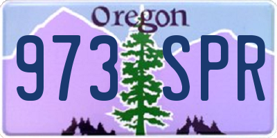 OR license plate 973SPR