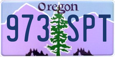 OR license plate 973SPT
