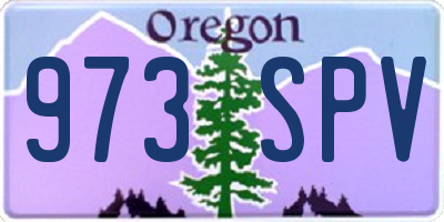 OR license plate 973SPV