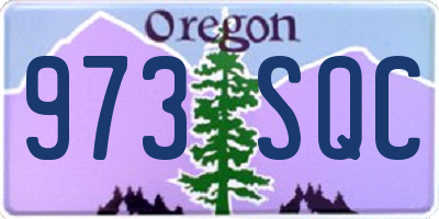 OR license plate 973SQC