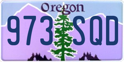 OR license plate 973SQD