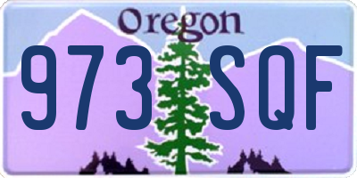 OR license plate 973SQF