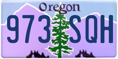 OR license plate 973SQH