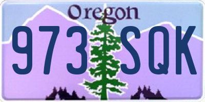 OR license plate 973SQK