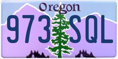 OR license plate 973SQL