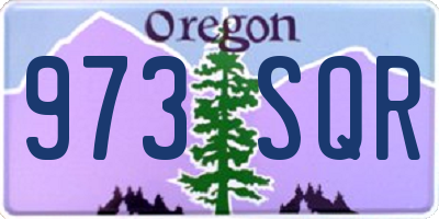 OR license plate 973SQR