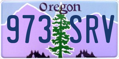 OR license plate 973SRV