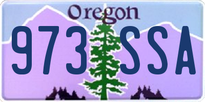 OR license plate 973SSA