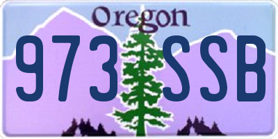 OR license plate 973SSB