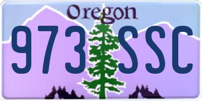 OR license plate 973SSC