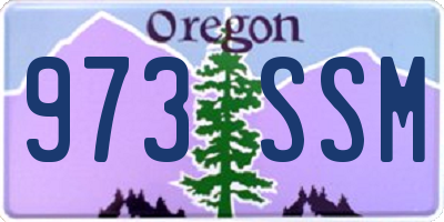 OR license plate 973SSM