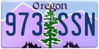 OR license plate 973SSN