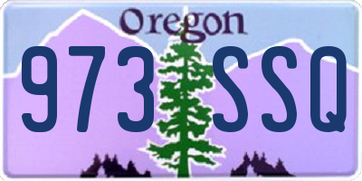 OR license plate 973SSQ