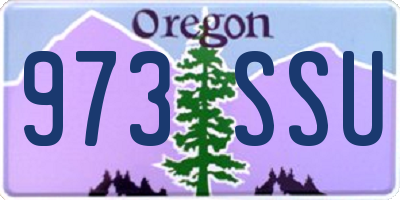 OR license plate 973SSU