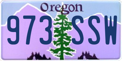 OR license plate 973SSW