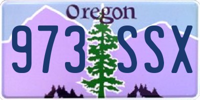 OR license plate 973SSX