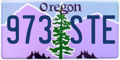 OR license plate 973STE