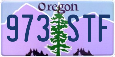 OR license plate 973STF