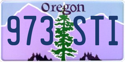 OR license plate 973STI