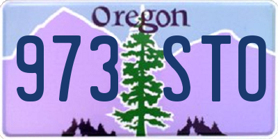 OR license plate 973STO