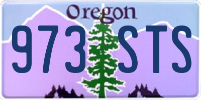 OR license plate 973STS