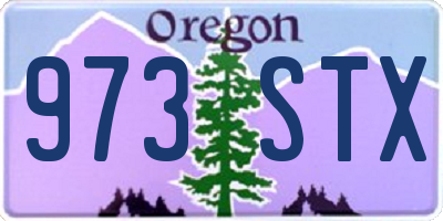 OR license plate 973STX