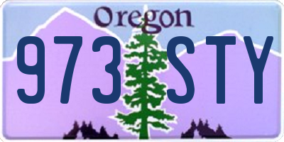 OR license plate 973STY