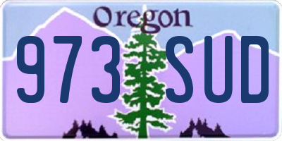 OR license plate 973SUD