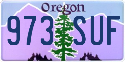 OR license plate 973SUF