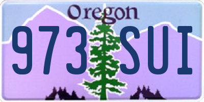 OR license plate 973SUI