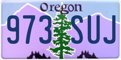 OR license plate 973SUJ