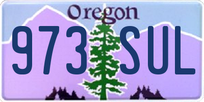 OR license plate 973SUL