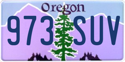OR license plate 973SUV
