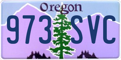 OR license plate 973SVC