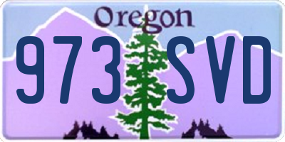 OR license plate 973SVD