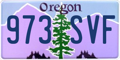 OR license plate 973SVF