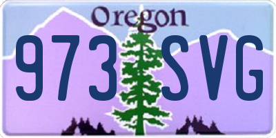 OR license plate 973SVG