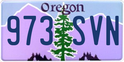OR license plate 973SVN