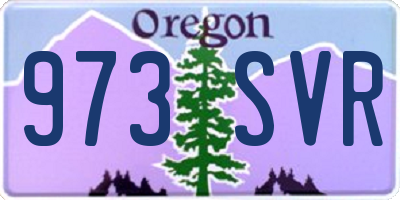 OR license plate 973SVR