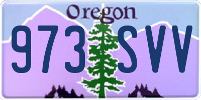 OR license plate 973SVV