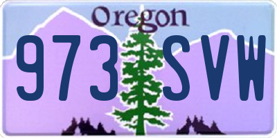 OR license plate 973SVW