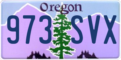 OR license plate 973SVX